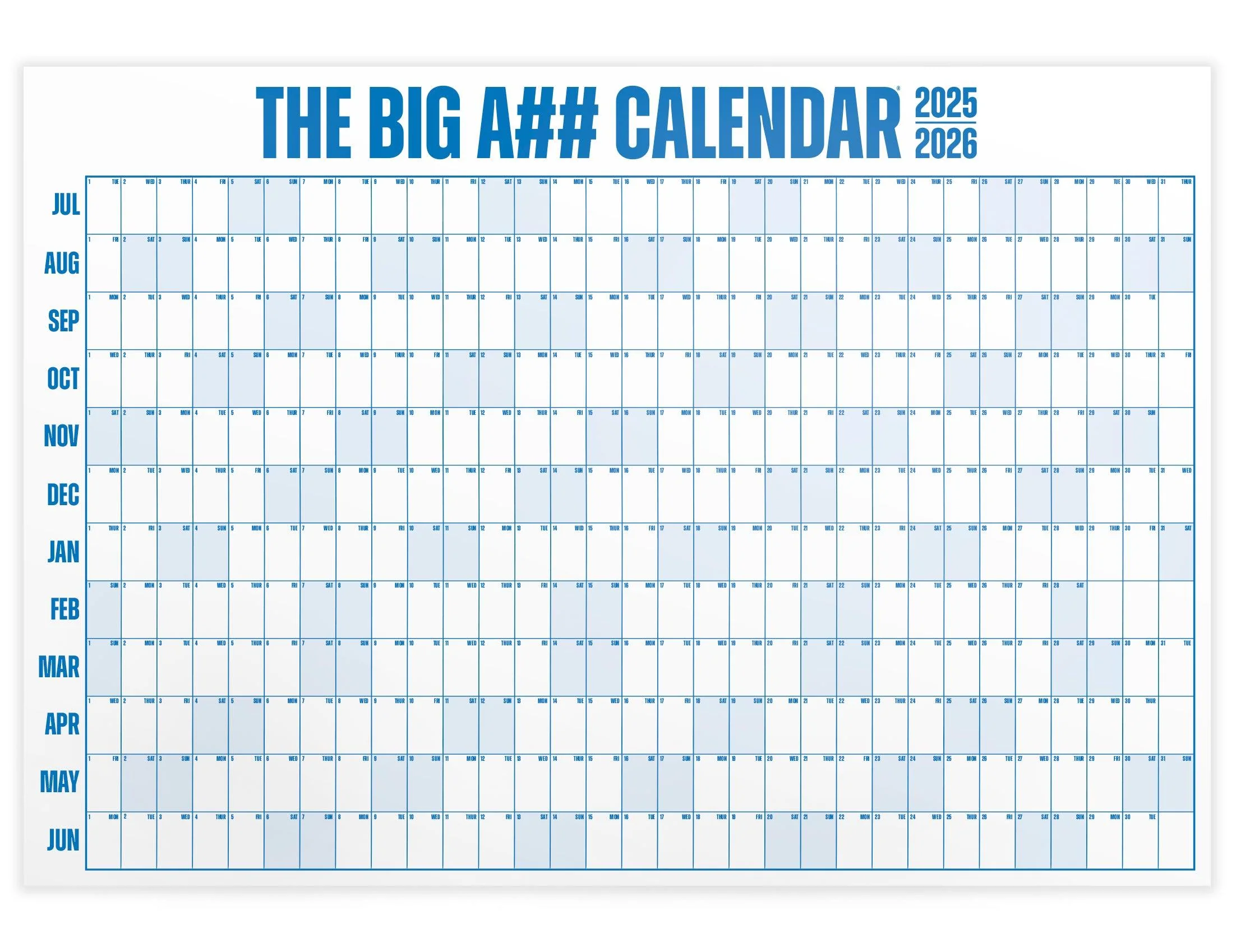 The Mid-Year Big A## Calendar