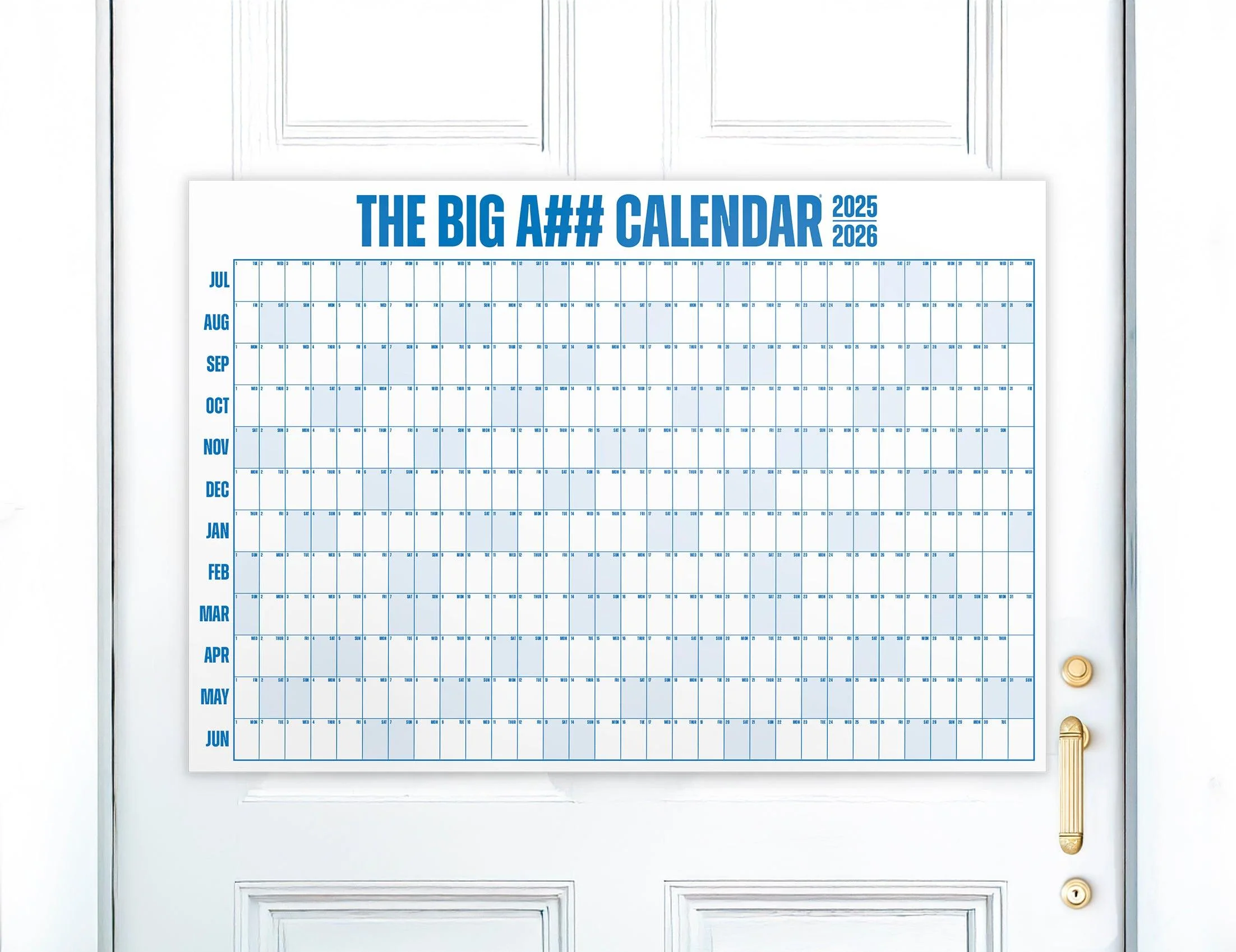 The Mid-Year Big A## Calendar - Door Size
