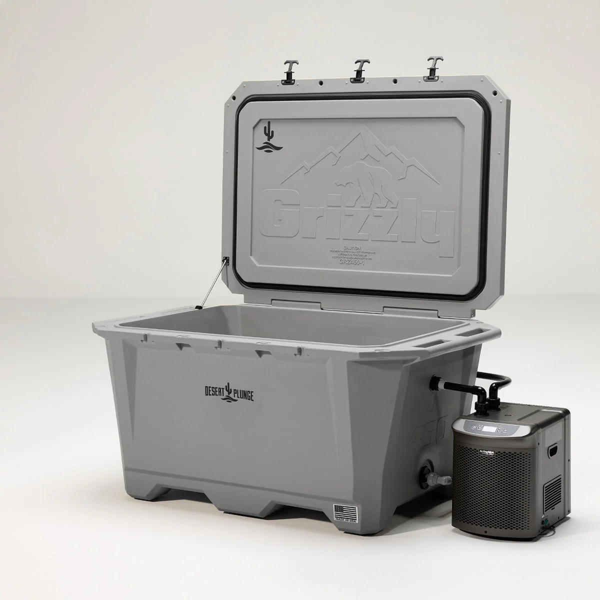 The Wide Grizzly 450 Cold Plunge Tub - 1/4 Horsepower - Gray - Image 3