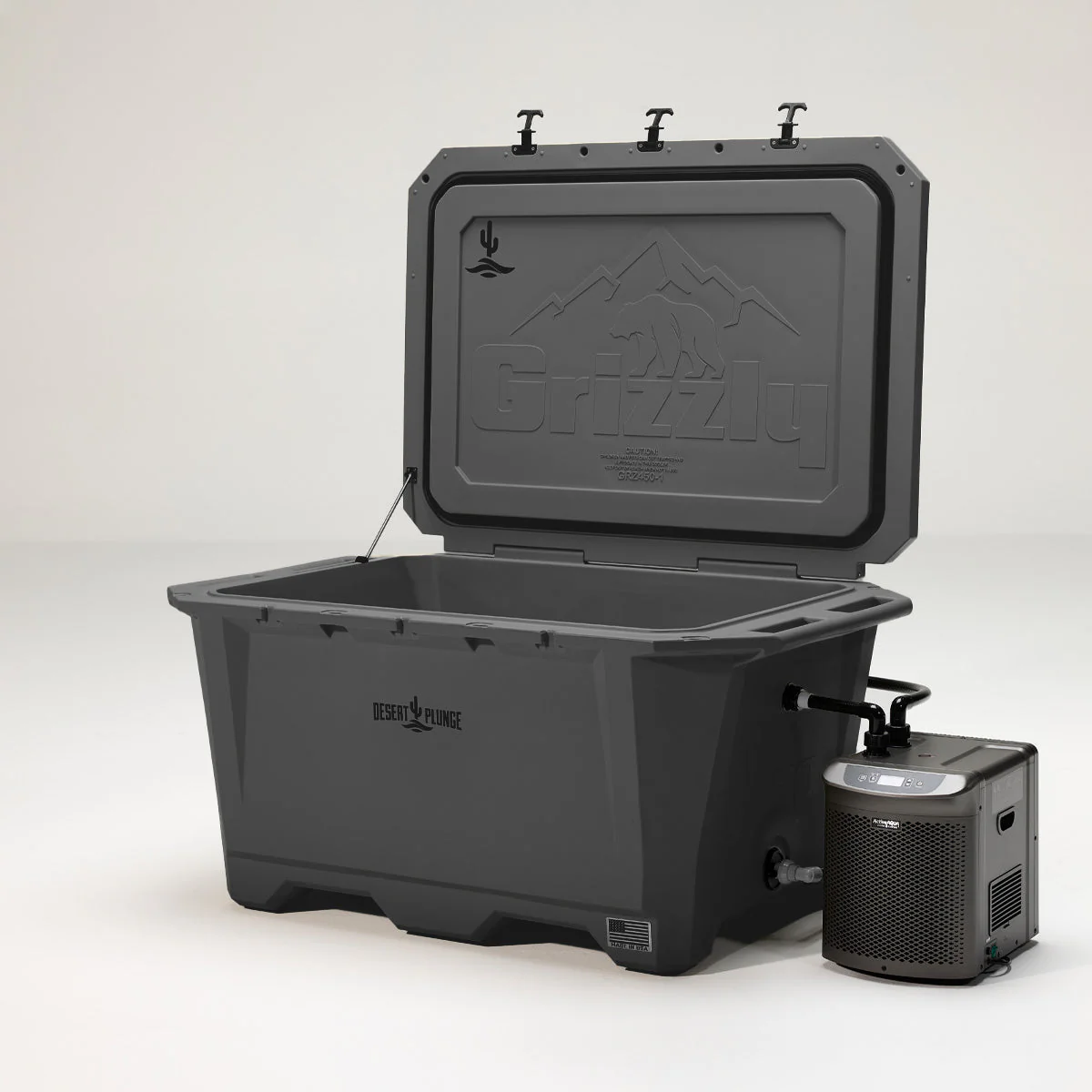 The Wide Grizzly 450 Cold Plunge Tub - 1/4 Horsepower - Stealth Gray - Image 3