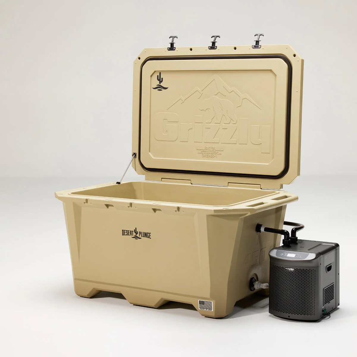 The Wide Grizzly 450 Cold Plunge Tub - 1/4 Horsepower - Tan - Image 3